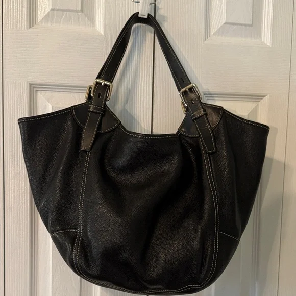 Dooney & Bourke Leather Large Black Handbag Tote Purse - Picture 6 of 11